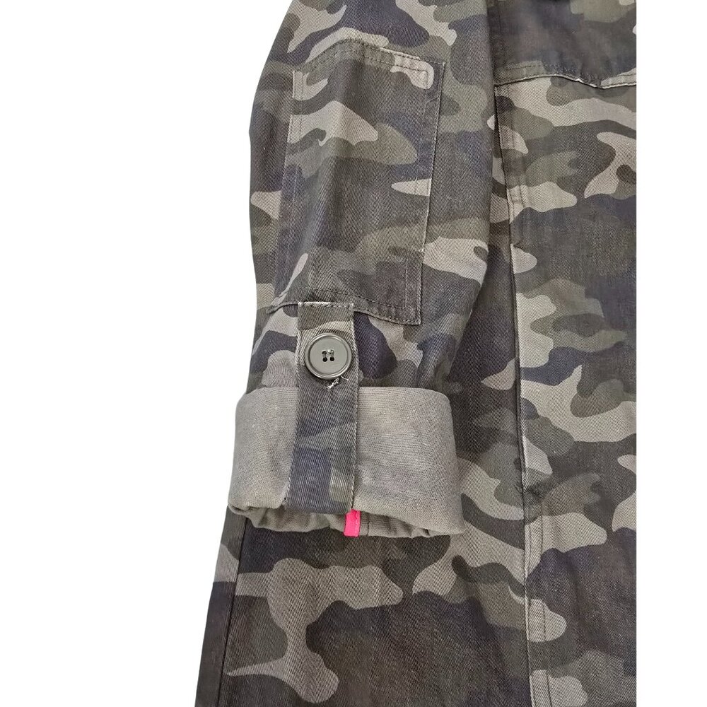 MISSGUIDED Camo Utility Jacket with Embroidered Back – Size 4 - Picture 4 of 11